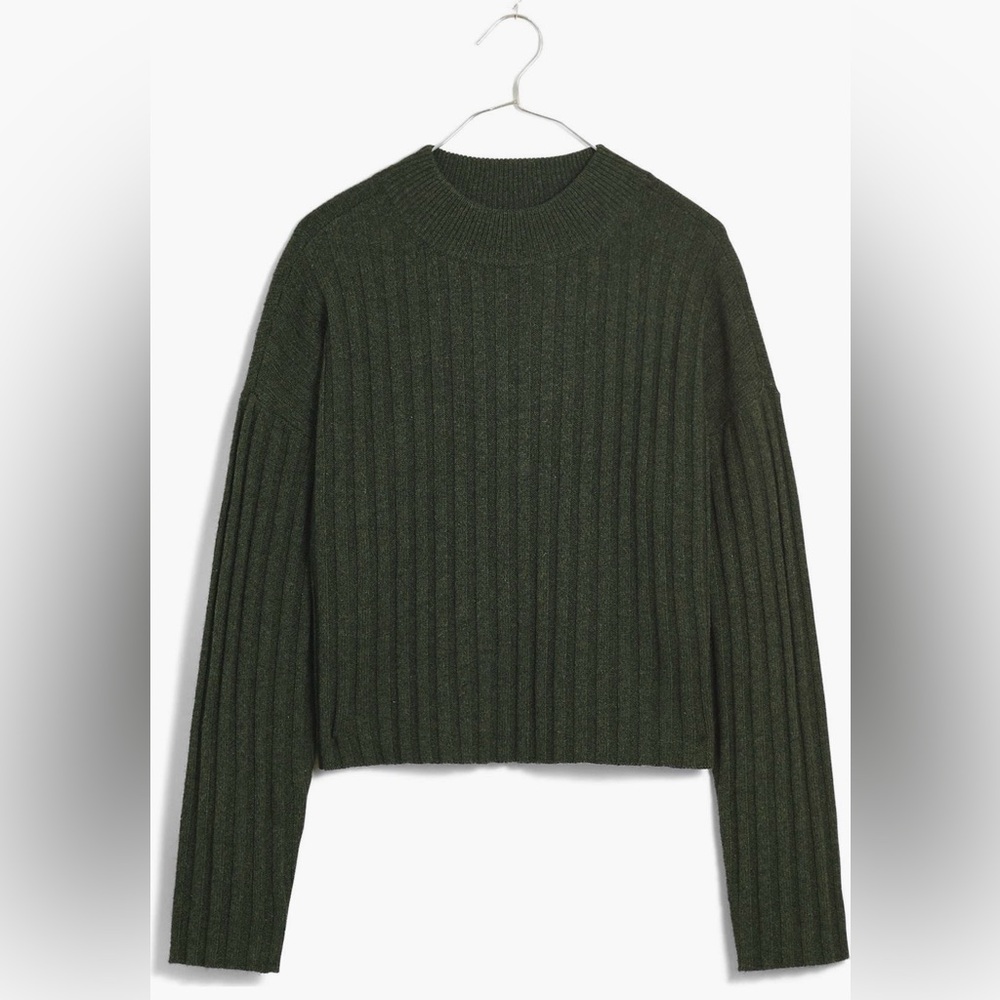 Madewell Ribbed Mock Neck Crop Sweater